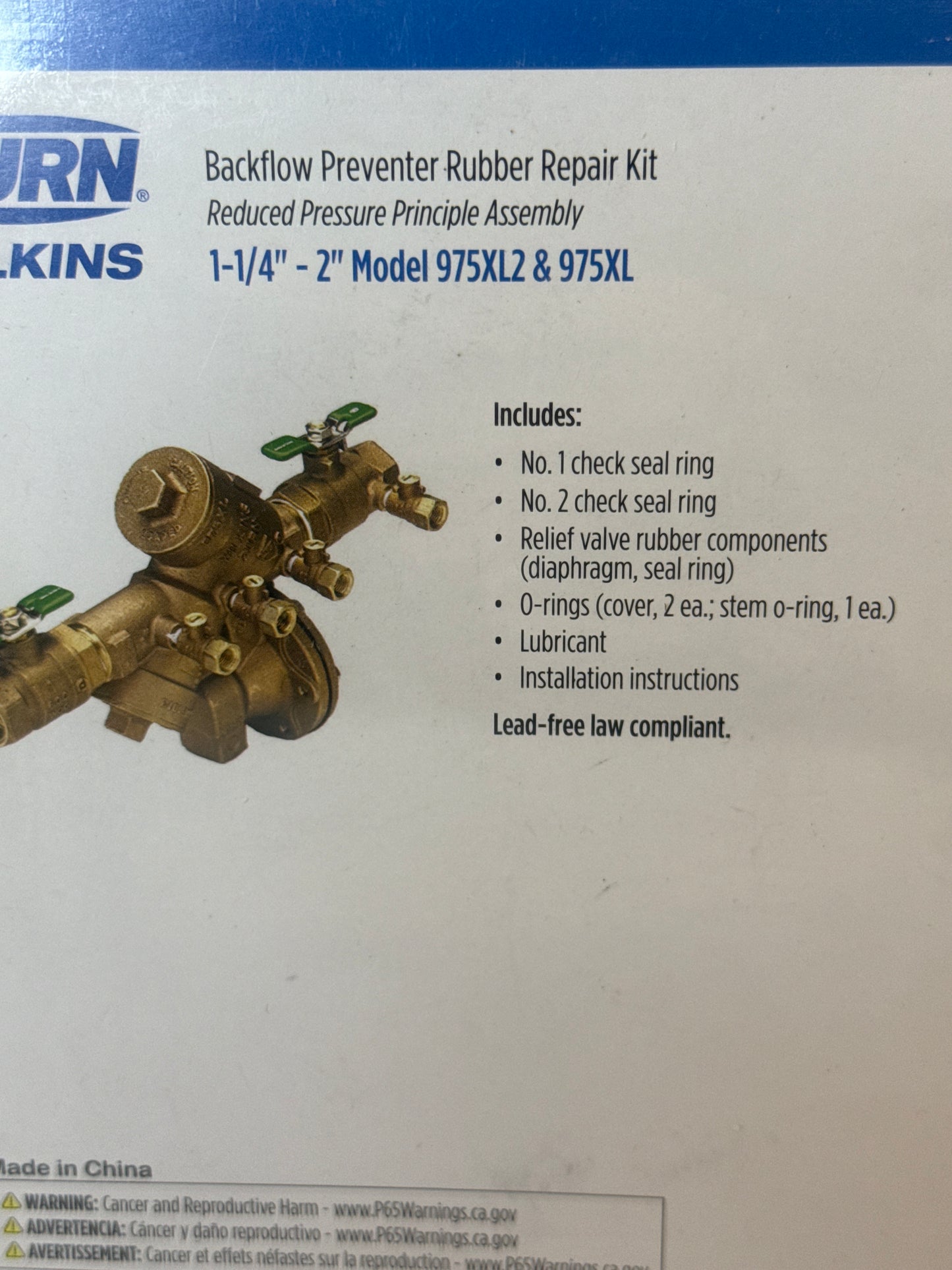 Zurn Wilkins 975XL Complete Rubber Repair Kit compatible with the 1-1/4”-2” Model 975XL and 975XL2 - Flip It Now