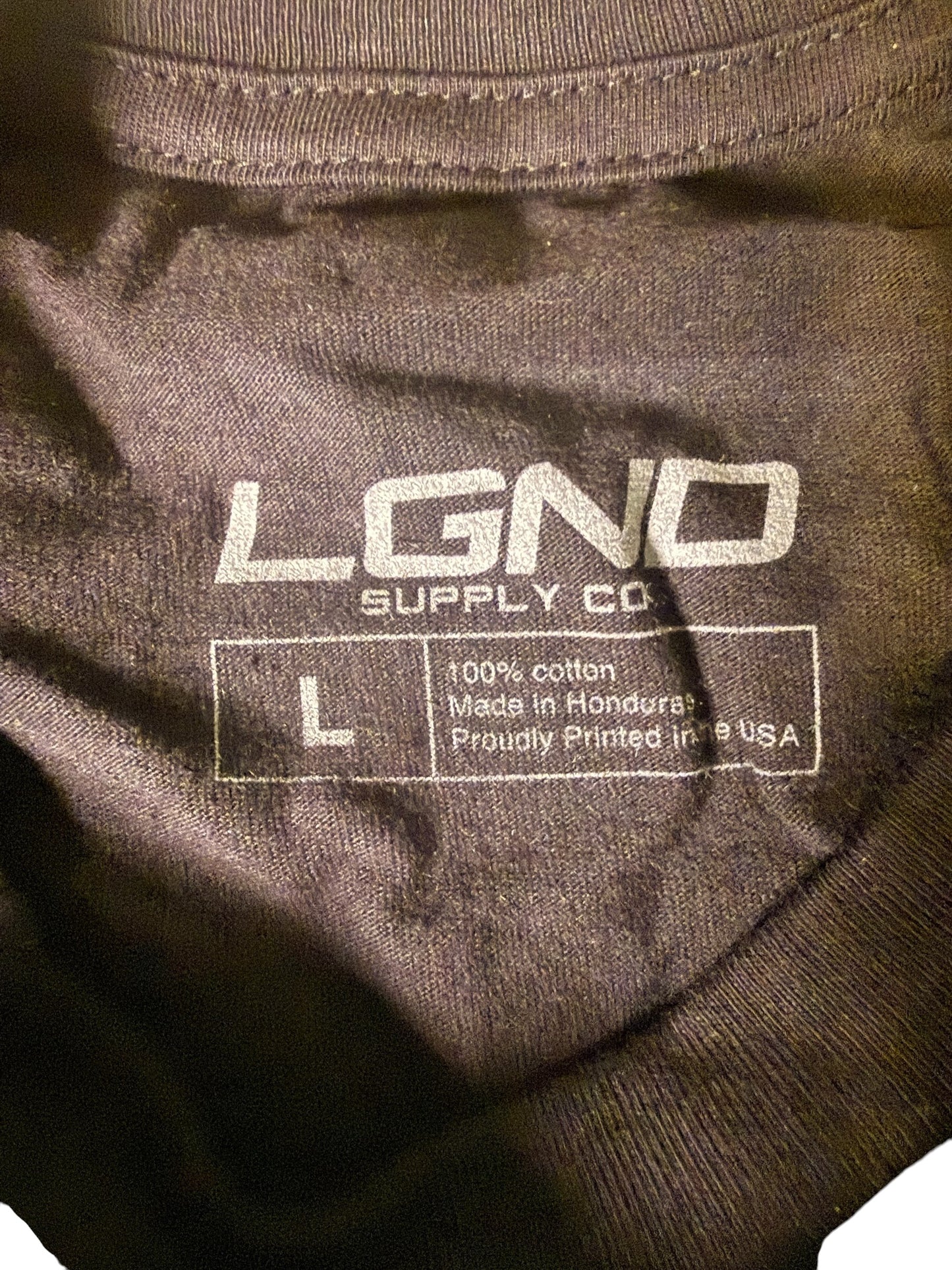 LGND Supply Co Shirt Mens L Black Crew Neck Double-Sided Tagless *detail combo Automotive NIB - Flip It Now