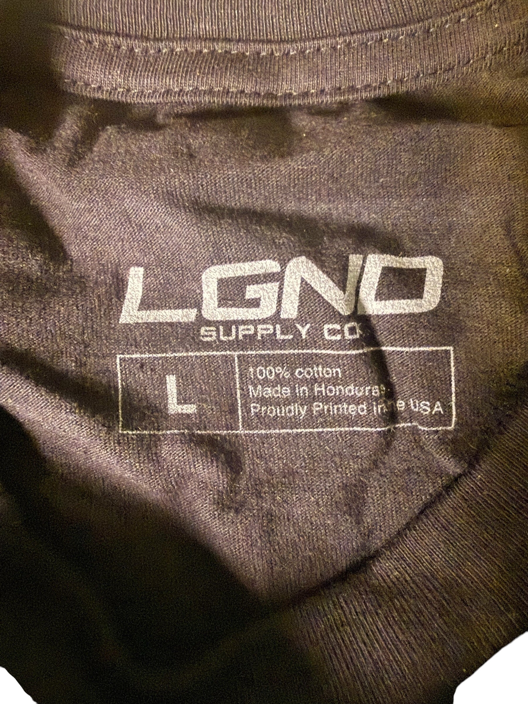 LGND Supply Co Shirt Mens L Black Crew Neck Double-Sided Tagless *detail combo Automotive NIB - Flip It Now