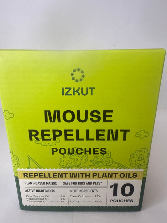 Izkut Mouse Rodent Repellent - 10 Pack Pink Pepper & Peppermint Oil Cinnamon Oil