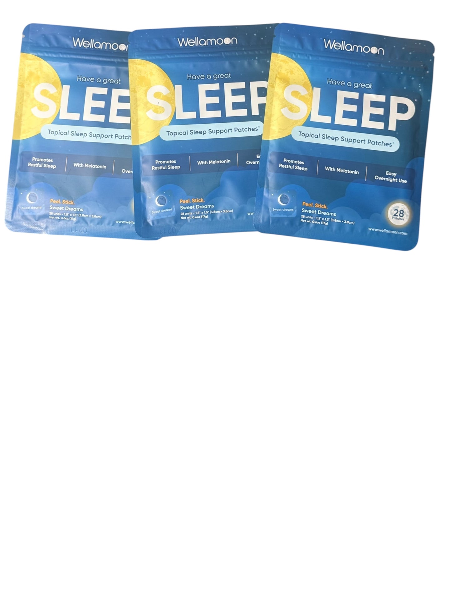 WELLAMOON SLEEP SUPPORT PATCHES 28 per pouch= 84 patches (3pk)