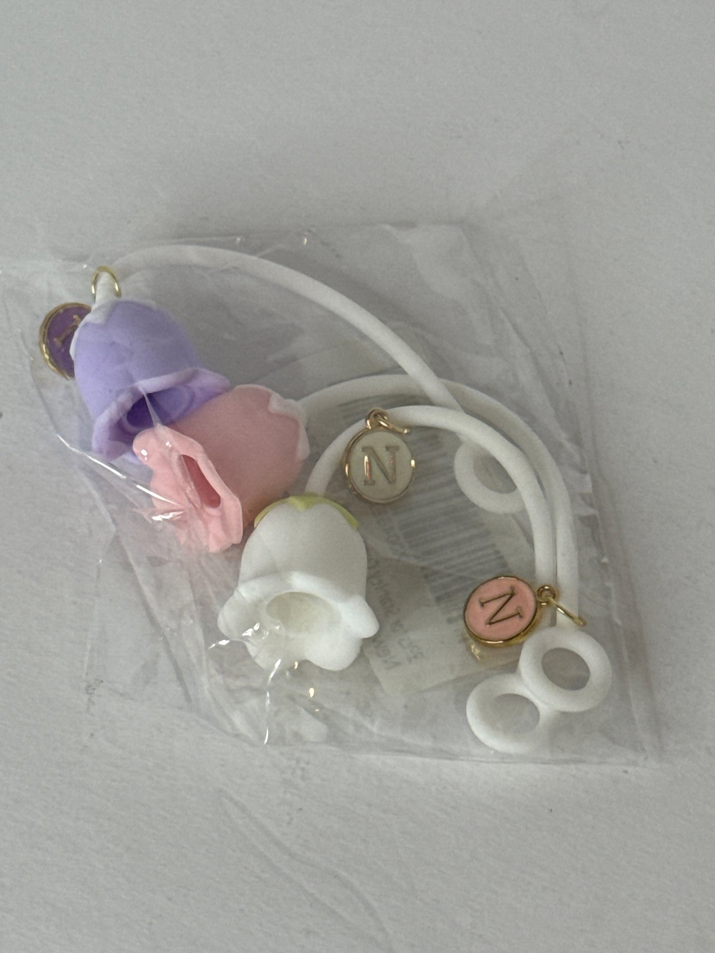 3Pcs for Stanley Cup Straw Cover Toppers with Letter Charm, 10mm Silicone Tulip Flower Straw Covers Lid Topper Straw Caps for Stanleys Cups Water Bottle Simple Modern Yeti Hydroflask Owala 30 40 oz - Flip It Now