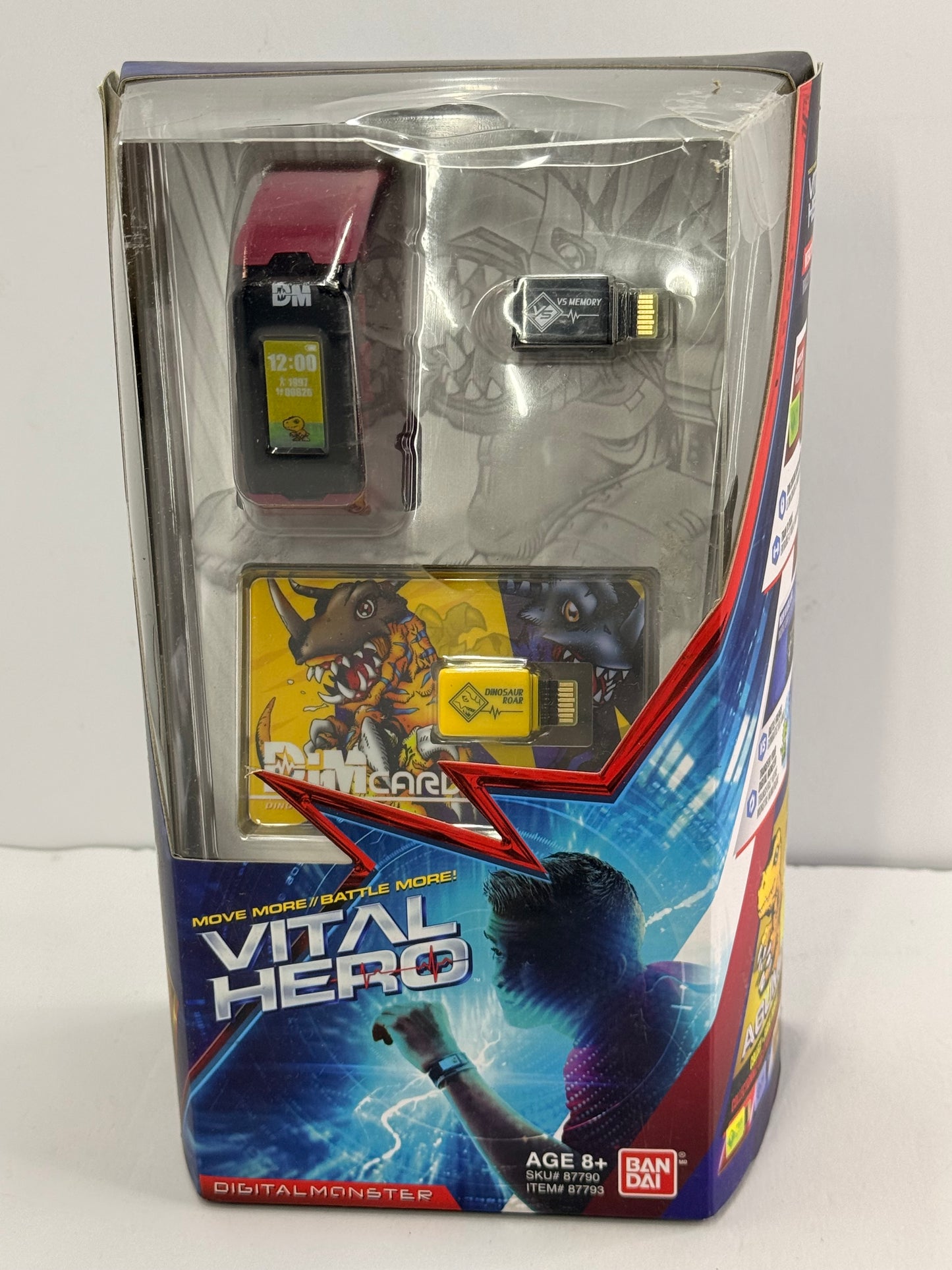 Bandai Namco - Digimon - Vital Hero Interactive Fitness Tracker/Digital Watch/Virtual Pet (Red) - Flip It Now