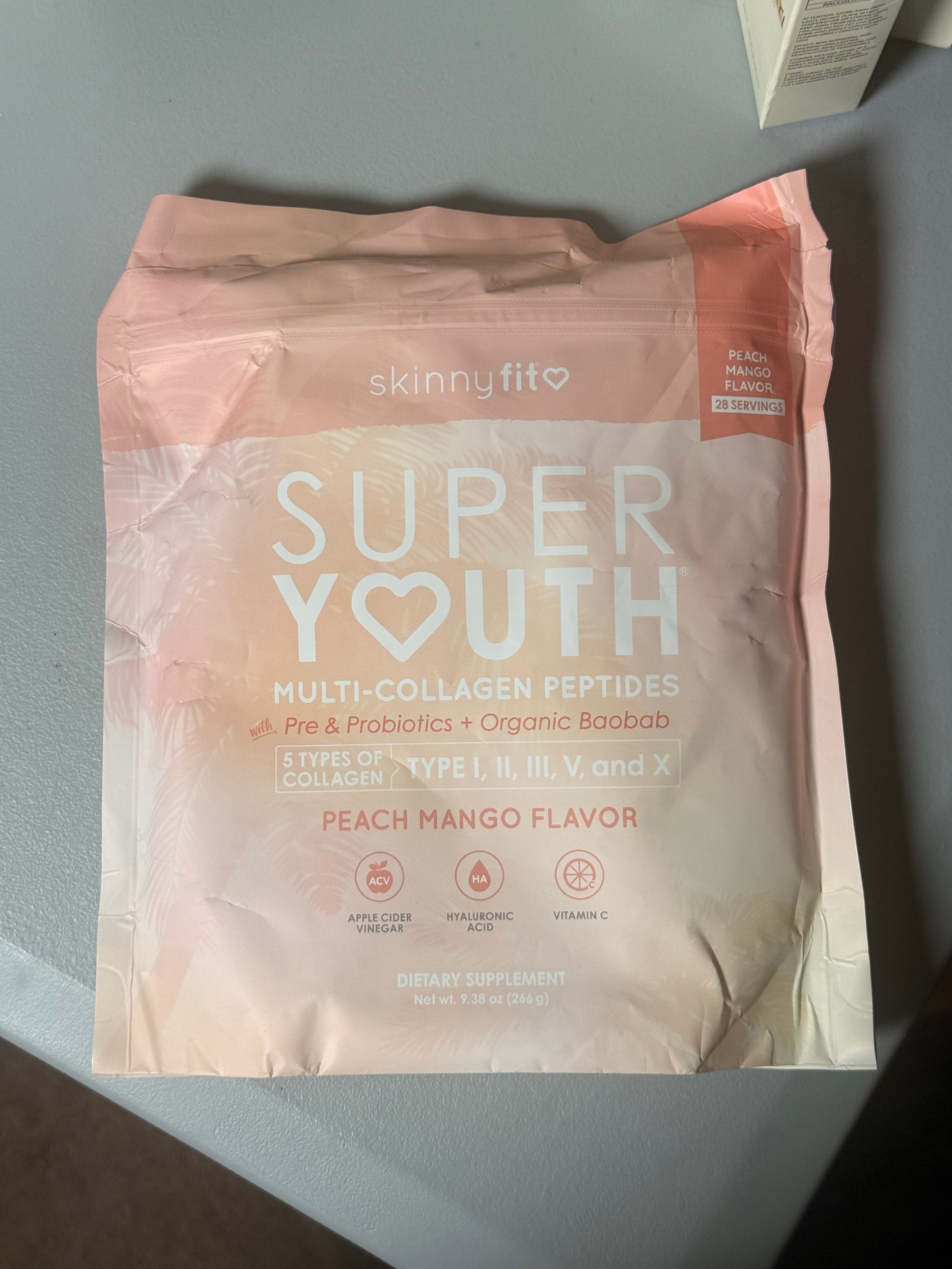 skinnyfit Super Youth Multi-Collagen Peptides Peach Mango Exp 06/2027