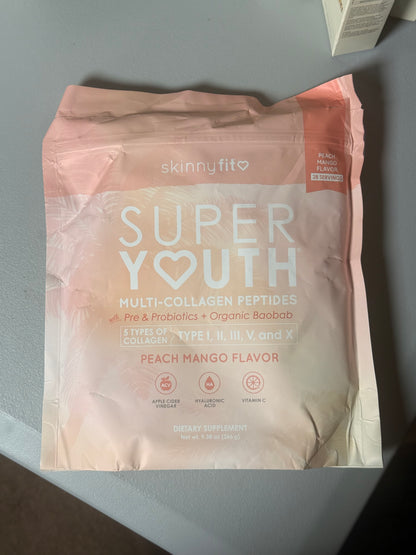 skinnyfit Super Youth Multi-Collagen Peptides Peach Mango Exp 06/2027