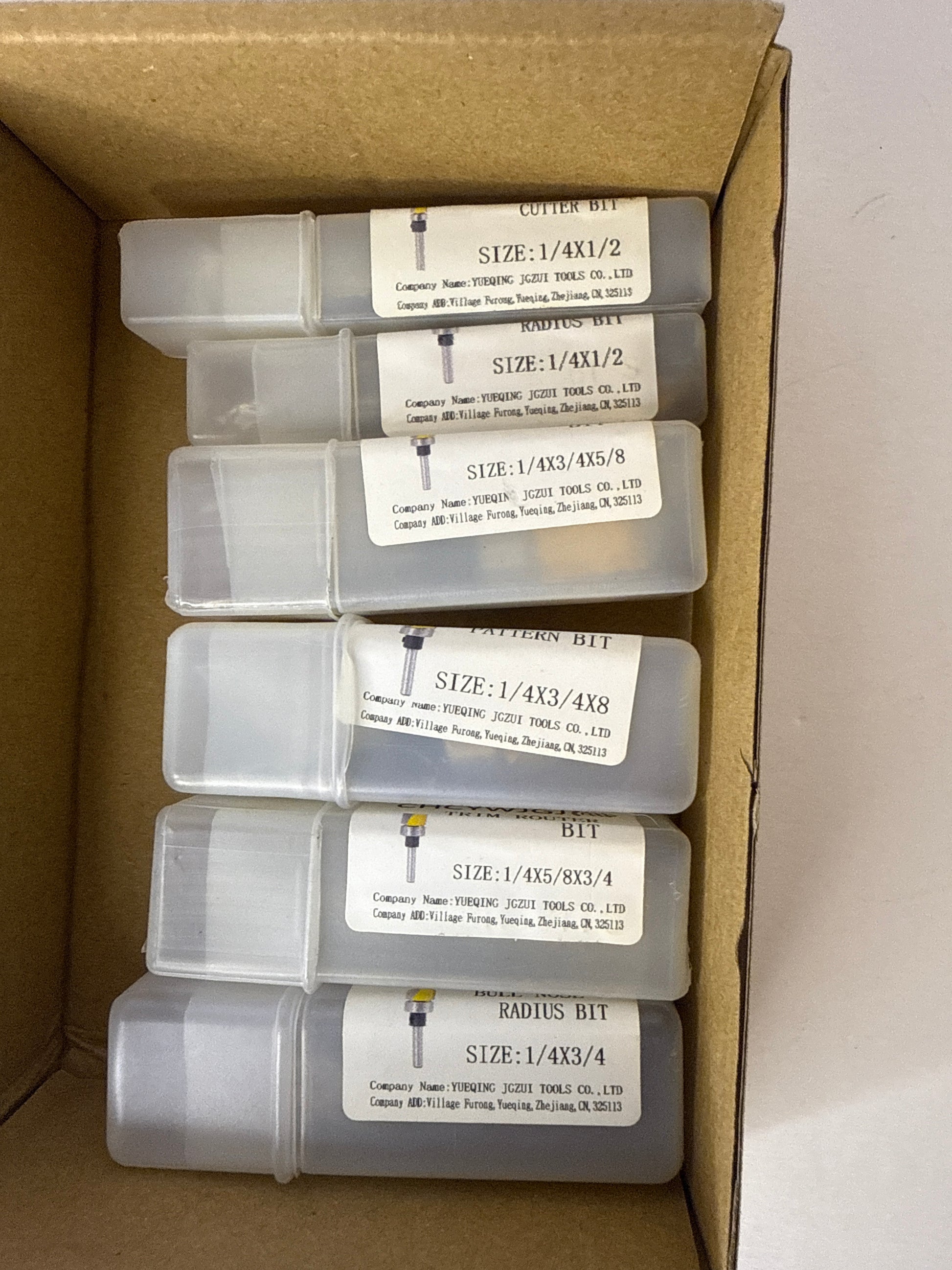 1/4 Shank 6PC Bearing Set Router Bit Template Router planing Head Set with Ball Bearing Engraving Router planing Head Wood Cutter Woodworking Tools Carving Cutting Tool - Flip It Now