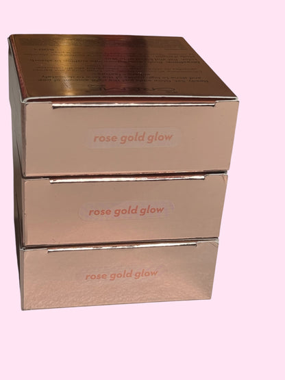Lot of (3) The Crème Shop Ready Set Glow Cushion Highlighter ROSE GOLD GLOW - Flip It Now