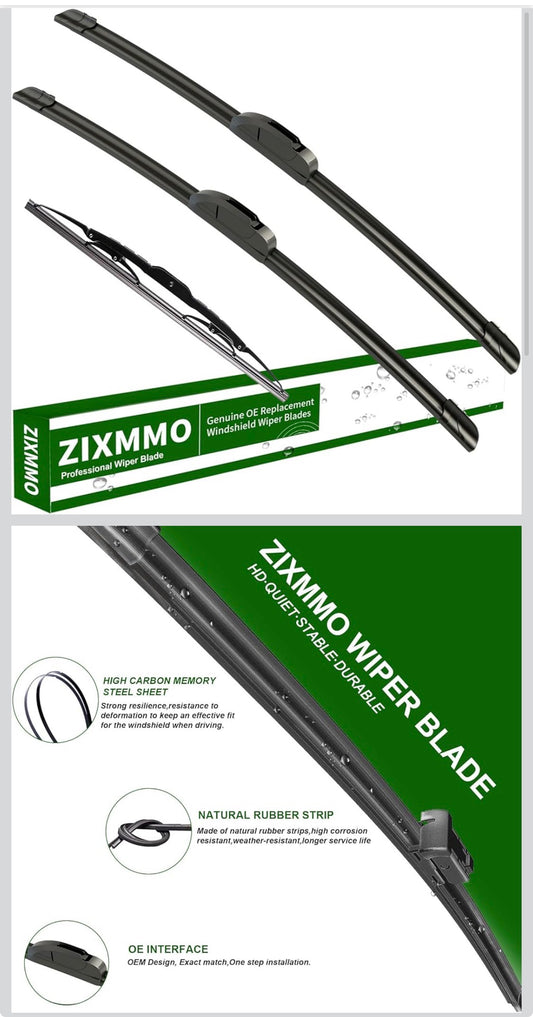 21"+21" windshield wiper blades with 11" Rear Wiper Blades Set Replacement for 1999-2004 Jeep Grand Cherokee，2007-2017 Patriot -Original Factory Quality，Easy DIY Install (Set of 3) - Flip It Now