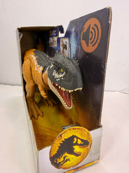 Mattel Jurassic World Dominion Roar Strikers Dinosaur Action Figure with Roaring Sound & Attack Action, Skorpiovenator Dino Toy Includes Digital Play - Flip It Now