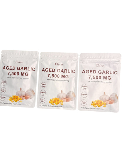 Elare Aged Garlic 7,500 Mg (3) pk
