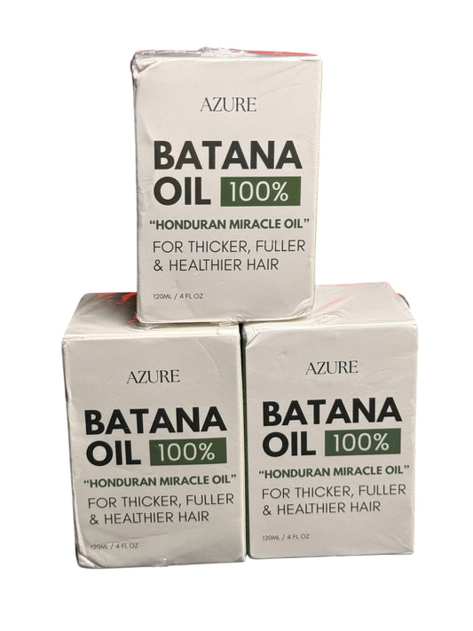 Azure 100% Pure BATANA OIL Honduran Miracle Oil 4 oz. Thicker Hair Sealed (3pk) 10/28 - Flip It Now