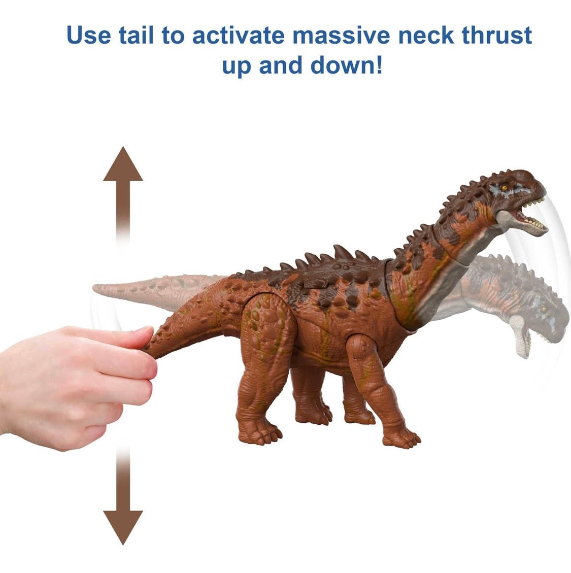 Mattel Jurassic World Dominion Massive Action Dinosaur Figure, Ampelosaurus Dino Toy with Attack Motion, Plus Downloadable App & AR - Flip It Now