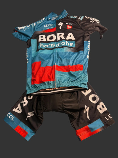 Authentic BORA Hansgrohe Team Cycling Jersey padded short set -Size S-Italy - Flip It Now