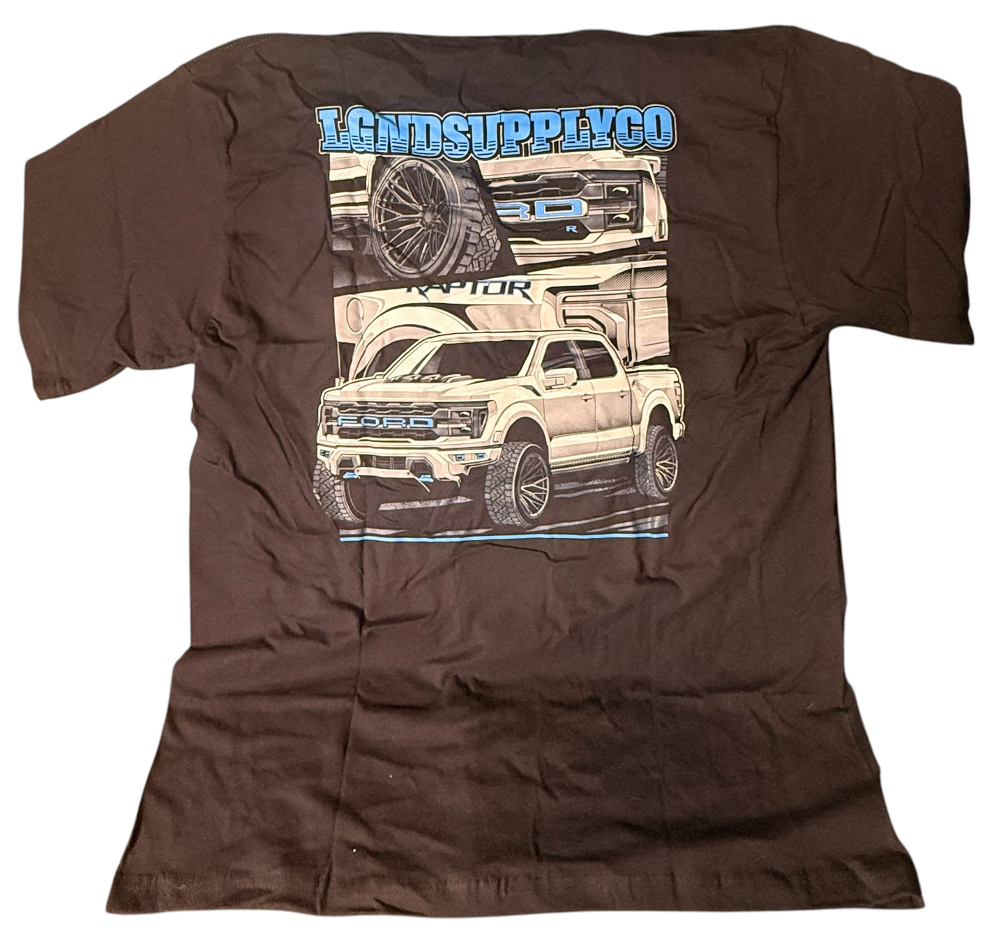 LGND Supply Co Shirt Mens L Black Crew Neck Double-Sided Tagless *detail combo Automotive NIB - Flip It Now
