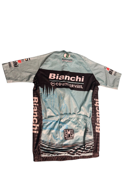Authentic Santini SMS Bianchi Countervail Team Cycling Jersey padded short set -Size S-Italy - Flip It Now