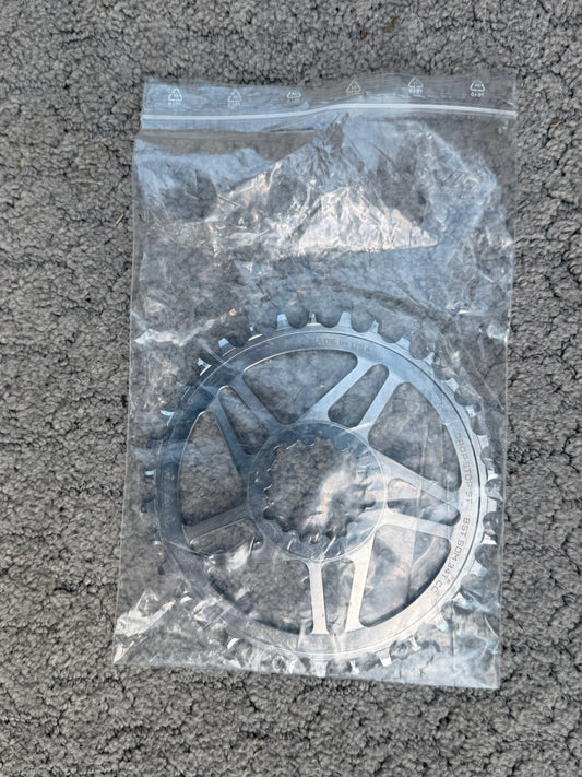 Wolf Tooth Elliptical Direct Mount Chainring - 32t, SRAM Direct, Boost, Nickel - Flip It Now