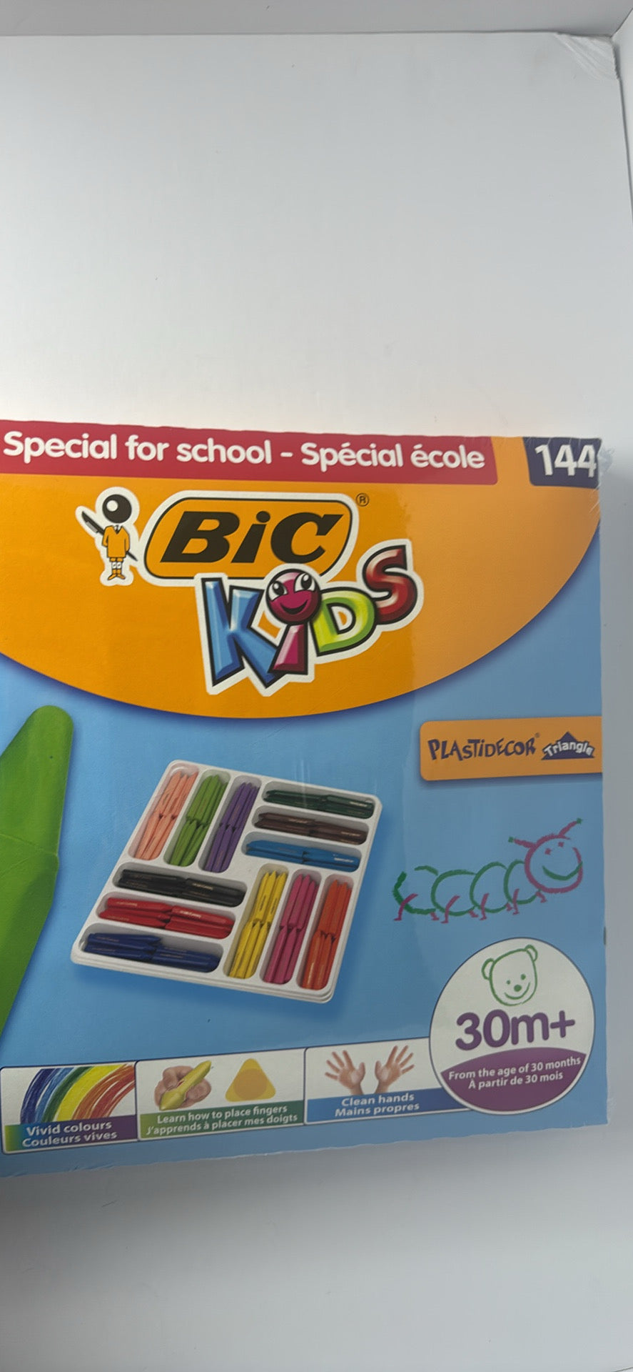 Bic Kids Plastidecor Triangle Colouring Crayons 144 Classpack - Flip It Now