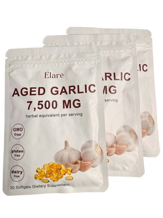 Elare Aged Garlic 7,500 Mg (3) pk - Flip It Now