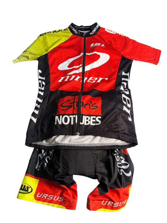 Louis Garneau Niner Stan's NoTubes Team Cycling Jersey and Padded Bib Shorts Set - Flip It Now