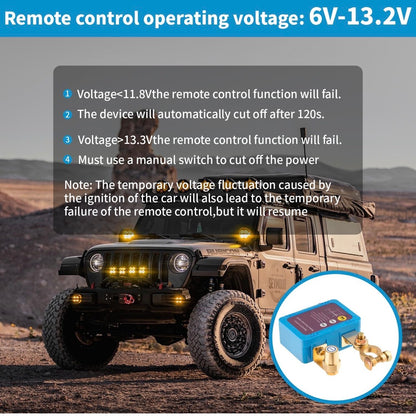 Battery Disconnect Switch 12V 240A, Remote Car Kill Switch Anti-Theft Automatic Power Shut Off, Battery Cut Off Switch 12V for Auto, Truck, RV, Marine Boat, SUV Battery Protection - Flip It Now