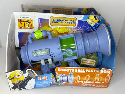 Minions Despicable Me 4 Ultimate Fart Blaster Toy - Shoots Real Fog Rings | 15 Hilarious Sound Effects | Lights Up & Banana/Fart Scents | Includes 2 Scent Formulas | Great Gag Gift for Kids Ages 4+