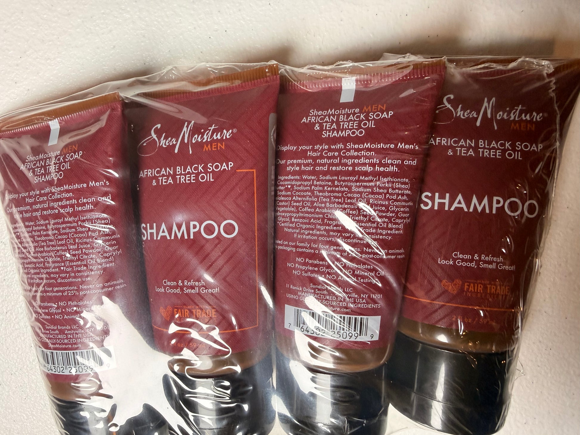 Shea Moisture Men African Black Soap and Tea Tree Oil Shampoo 2 Oz (Pack of 4) - Flip It Now