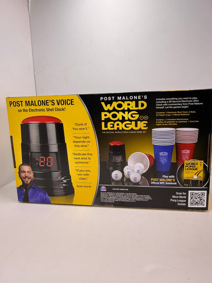 Post Malone World Pong League Beer Drinking Game for Bachelor Party Outdoor Games With Plastic Cups and Ping Pong Balls, for Adults Ages 18 and Up - Flip It Now
