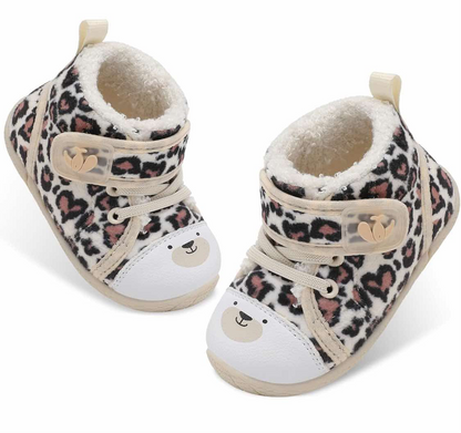 FEETCITY Baby Boots Boys Girls Infant Slippers Cozy Fleece Boots First Walking Shoes Warm Socks Newborn Crib Shoes - Flip It Now