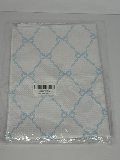Sky Blue Coquette Bow Knot Kitchen Towels, Preppy Hand Towels for Bathroom, Coquette Bow Bathroom Decor, Preppy Bathroom Decor, Blue Bow Ribbon Dish Towels Tea Towels for Kitchen, 16x24 Inch - Flip It Now