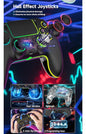 Wireless Controller For PS-5/PC/MAC/iOS/Android/Steam Deck, Gamepad with 7 Variable Color RGB Lights/Hall Effect Joystick/Dual Vibration/Turbo/Programmable/Headset Jack/Touchpad/1500 mAh Battery