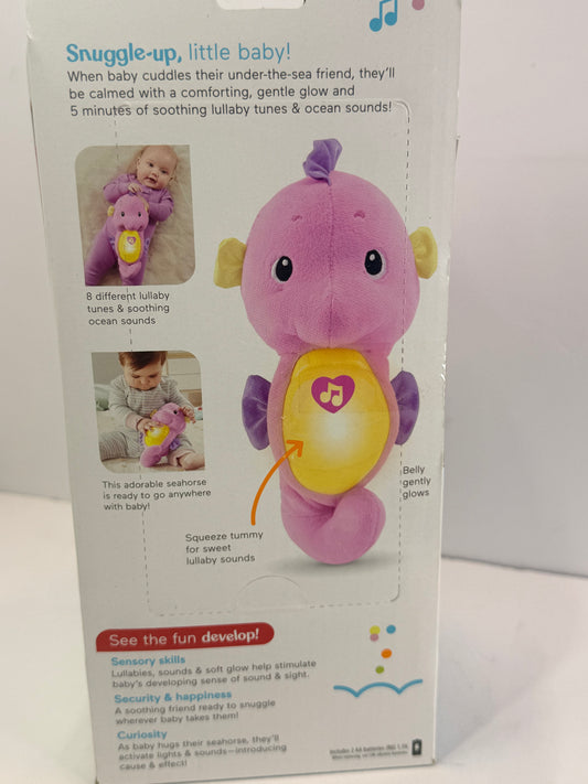 Fisher-Price Musical Baby Toy, Soothe & Glow Seahorse, Pink Plush Sound Machine with Lights & Volume Control for Newborns - Flip It Now