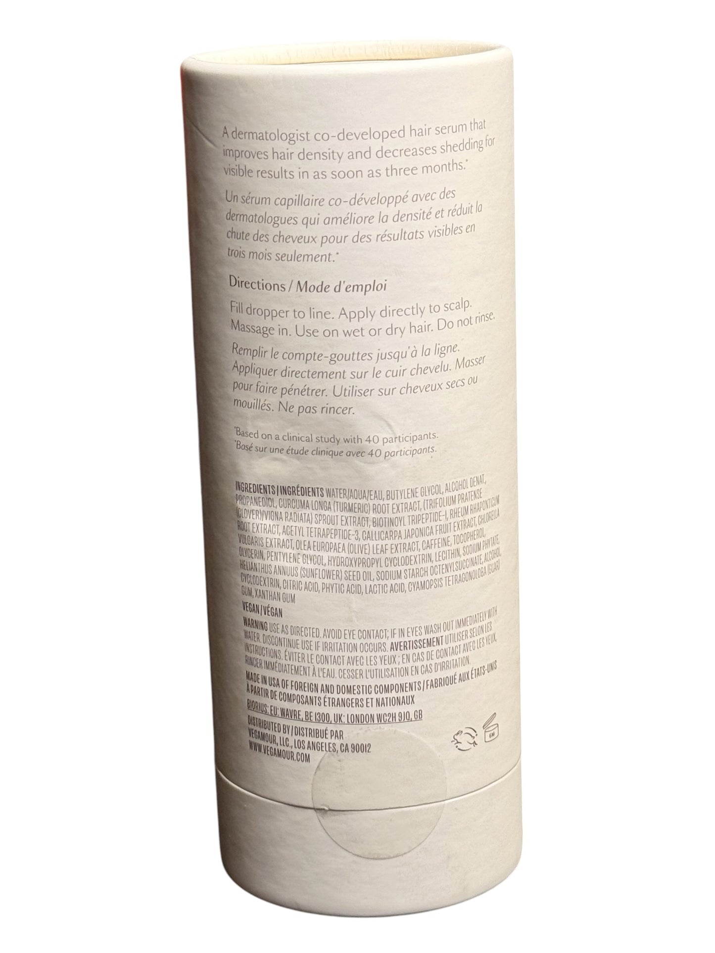 Vegamour Gro+ Advanced Hair Serum - 3.4 fl oz 100 mL Jumbo 3 Month Supply NEW