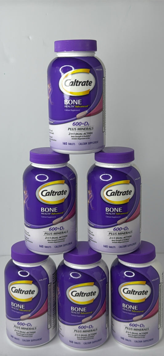(X2)Caltrate 600 Plus D3 Plus Minerals Calcium and Vitamin D Supplement Tablets, Bone Health and Mineral Supplement for Adults - 165 Count - Flip It Now