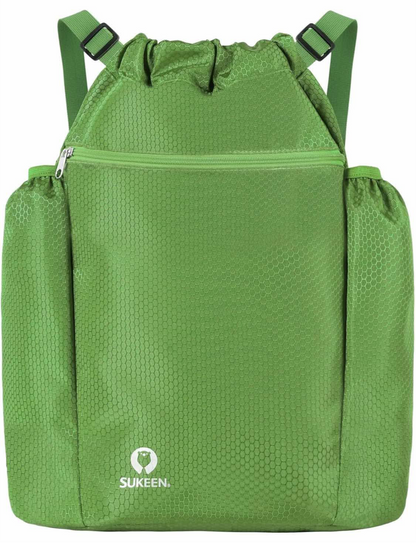 Sukeen Drawstring Backpack Swim Bag Lightweight String Backpack for Beach Pickleball Swimming Pool Gym Workout Gear Sport - Flip It Now