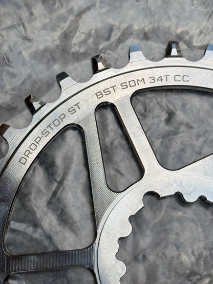Wolf Tooth Elliptical Direct Mount Chainring - 32t, SRAM Direct, Boost, Nickel - Flip It Now