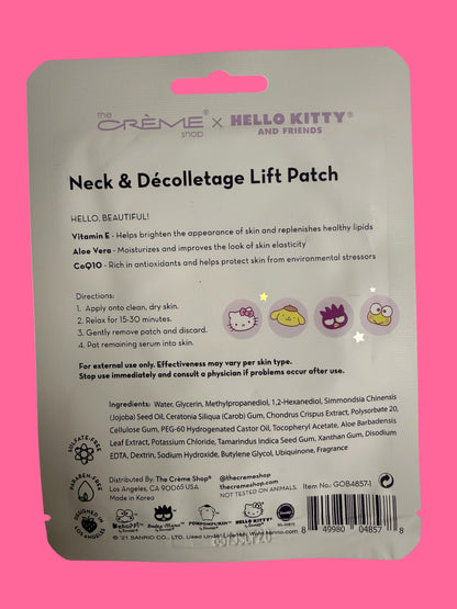 HELLO KITTY
AND FRIENDS
Neck &
Décolletage
Lift Patch - Flip It Now