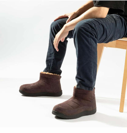 RockDove Men's Fireside Faux Suede Thermal Bootie - Flip It Now