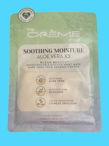 THE CREME SHOP Face Mask Sheet Mask Aloe Vera X3 *NEW* - Flip It Now