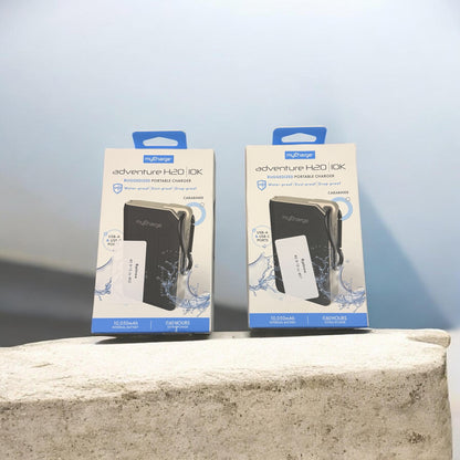 (2) myCharge Portable Charger Waterproof USB C Power Bank Adventure, Rugged Outdoor External Battery Pack Backup (6700 mAh - Flip It Now