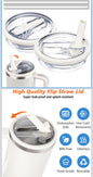 40 oz Tumbler Flip Straw Lid for Stanley Cup Accessories, 2 Pack Leak Proof Stanley Lid Replacement 40 oz for Stanley Quencher - Flip It Now