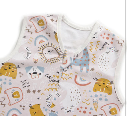 Little Tots Baby Sleep Sack, Comfy Zipper Baby Wearable Blanket, 2-Way Zipper 100% Cotton Toddler Sleeping Sack TOG 0.5 - Flip It Now