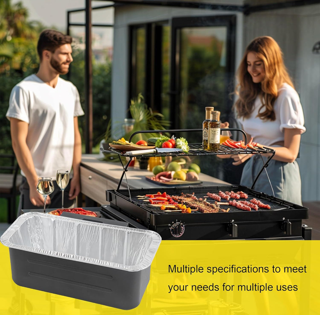 Drip Tray for Blackstone Griddles - Heavy Duty Grease Catcher Fits 17, 22, 28, 30 & 36 Inches, Includes Cup & 10 Disposable Liners, Easy Cleanup - Flip It Now