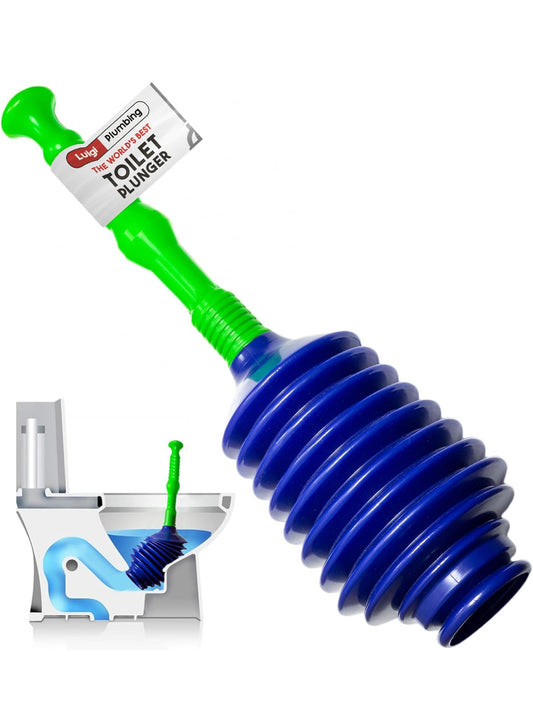 Luigi's Toilet Plunger | The World's Best Unblocker | Snake Design Bathroom Plungers | Clog & Blockage Remover