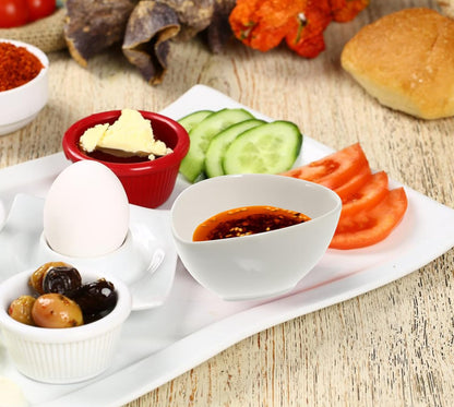 Hemoton 5Pcs Condiment Serving Bowls Teardrop Shaped Sauce Serving Dish Set for Dipping Sauces Soy Sauce Mustard Sweet and Sour Compact Kitchen Tableware for Home and Restaurant