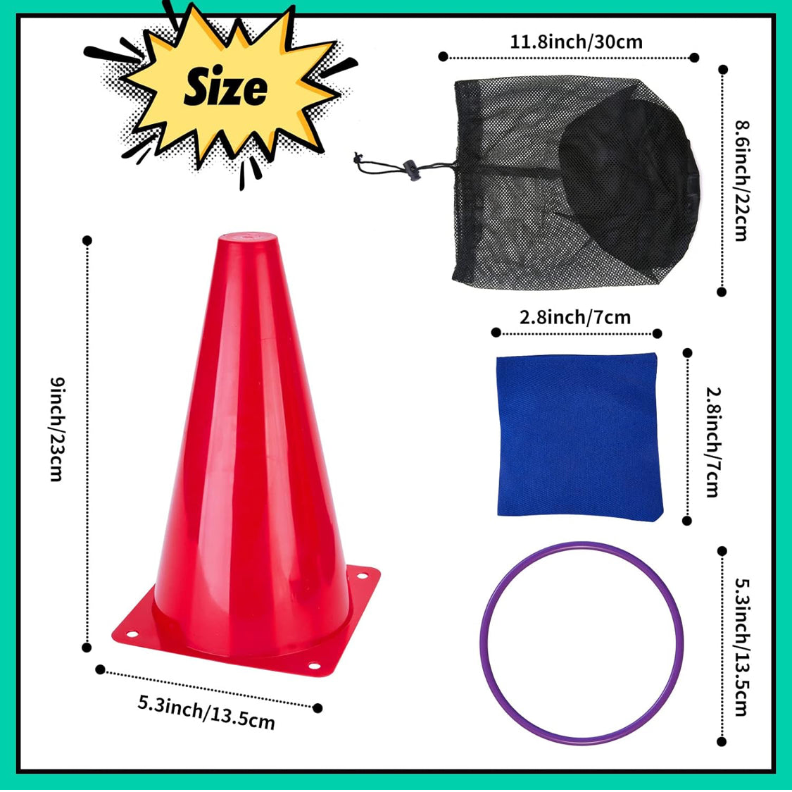 53PCS Outdoor Lawn Carnival Games Bean Bags Ring Toss Set Potato Sack Race Bags Egg and Spoon Race Party for Kid Adult Family，Birthday Party Family Reunion Outside Field Day Easter Games