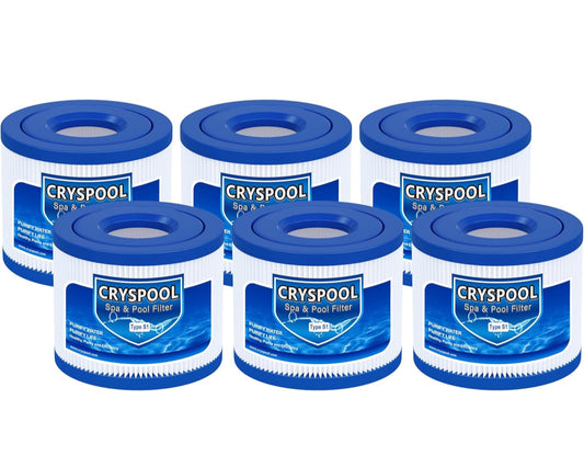 Cryspool® Type S1 Spa Filter Compatible with Type S1, 29001E Spa Filters Cartridge, 6 Pack