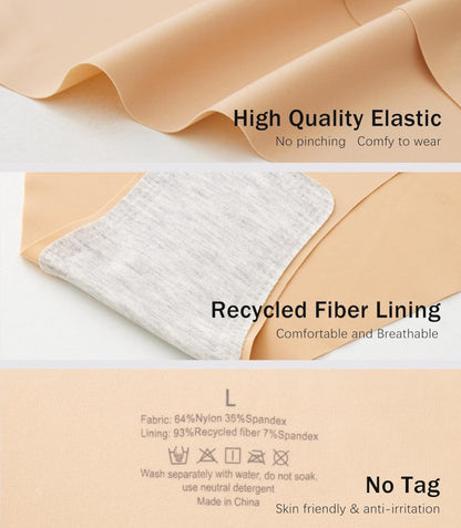 Womens Underwear,Seamless No Show Full Coverage Panties, Breathable Stretch Soft Hipster for Everyday Wear - Flip It Now