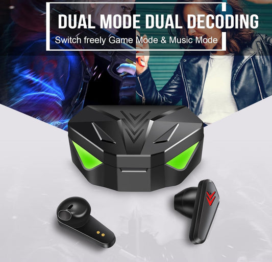 (3)Wireless Bluetooth Earbuds, Game Earbuds IPX7 TWS Noise Canceling V5.0 HiFi- in Ear Headphones Waterproof Low Latency LR03 - Flip It Now