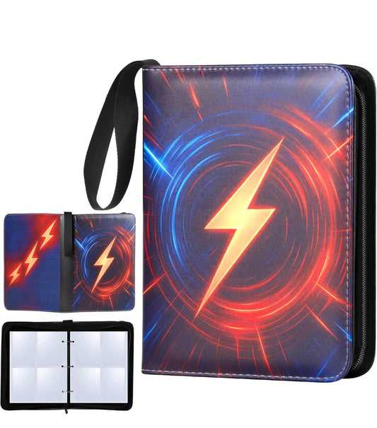 4-Pocket Trading Card Binder – Holds 440 Cards with 55 Removable Sleeves, Waterproof Card Holder Album for Standard Size Cards, Portable Collector Storage & Display Case