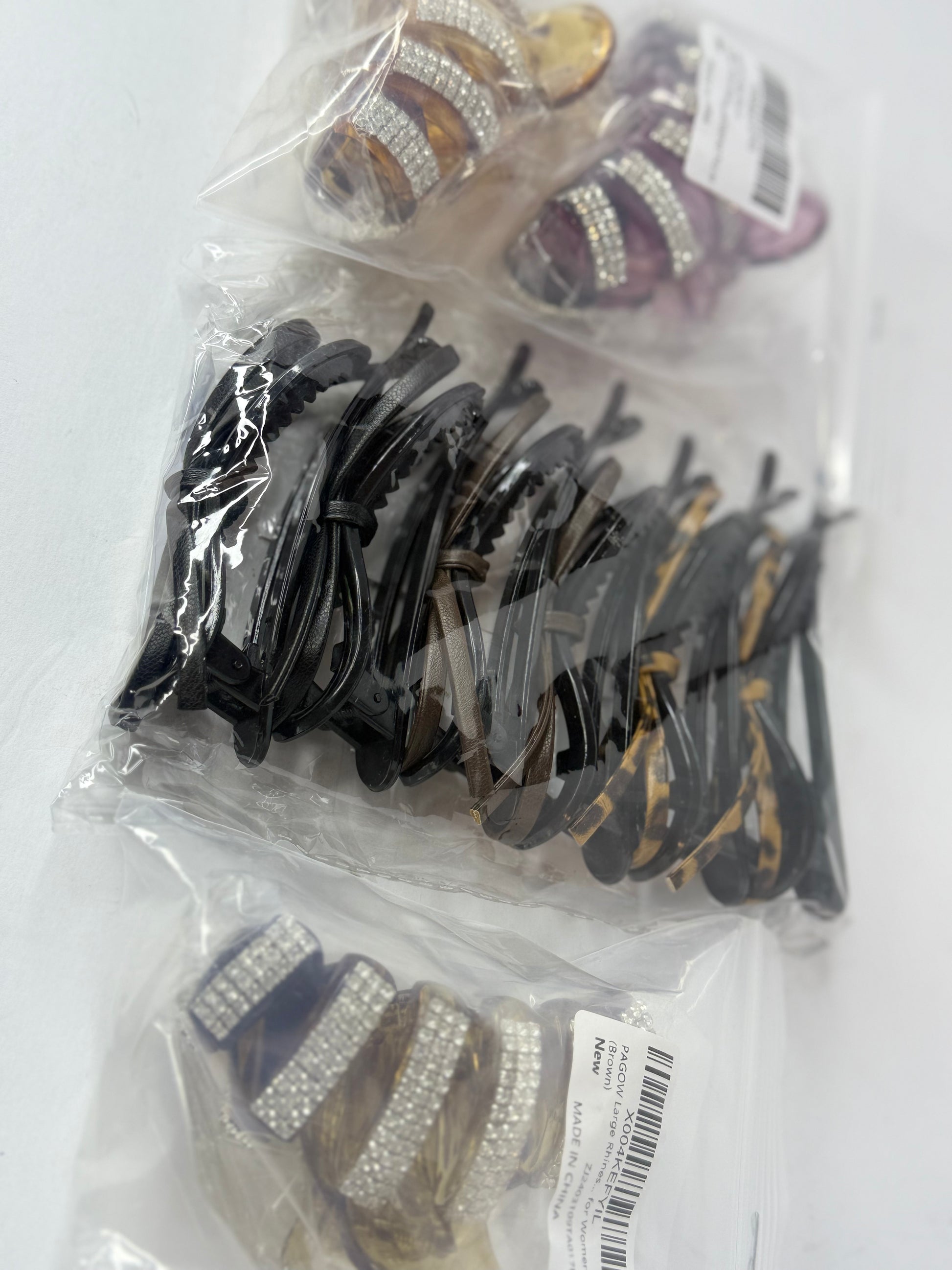 9Pcs Large Rhinestone Hair Clips, Crystal Jaw Clips Hairpin for Thick Hair, Fashion Hair Clamp Catch Barrette Hair Accessories for Women Girls+ 6PCS Bow Hair Clips Leopard Twist Bow Leather Flat Clip, Non-slip Flat Hair Clips for Women, Flat Claw Clip fo - Flip It Now